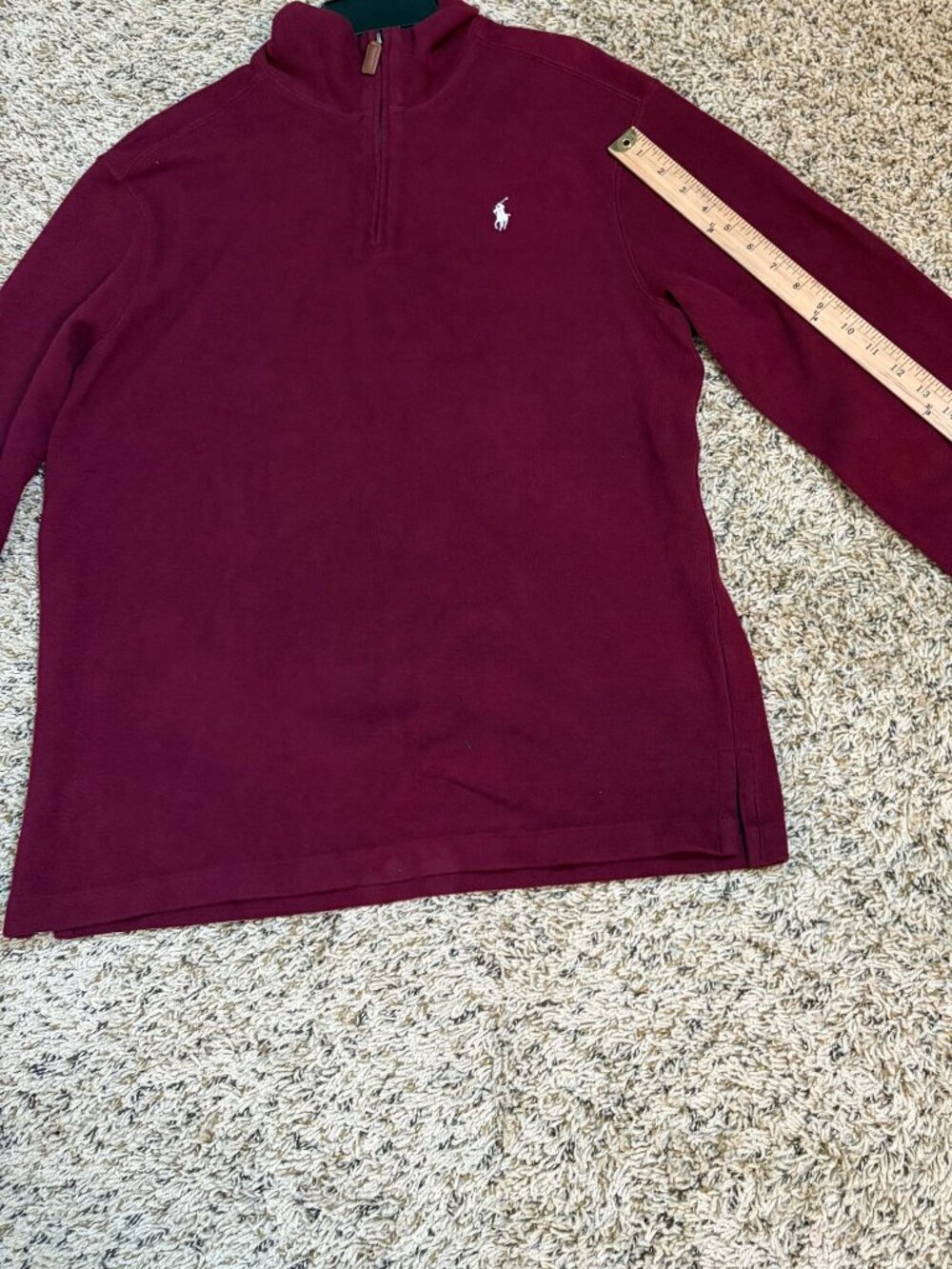 Polo Ralph Lauren Burgundy Classic Crewneck Sweatshirt Pullover Sz M